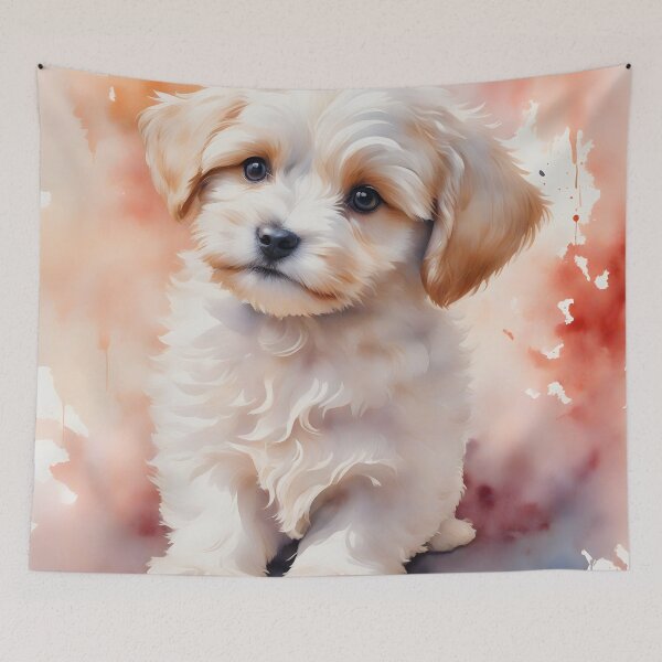 Item preview, Cute Watercolor Maltese Bolonka Puppy designed and sold by Hackl20.