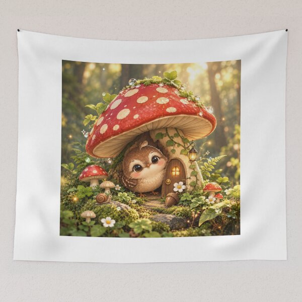 Item preview, Mossy the Tiny Wren – The Mushroom House Resident designed and sold by NSUniverse.