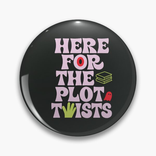 Artikelvorschau, Here for the Plot Twists Bookworm Retro Typography entworfen und verkauft von zan-mf.