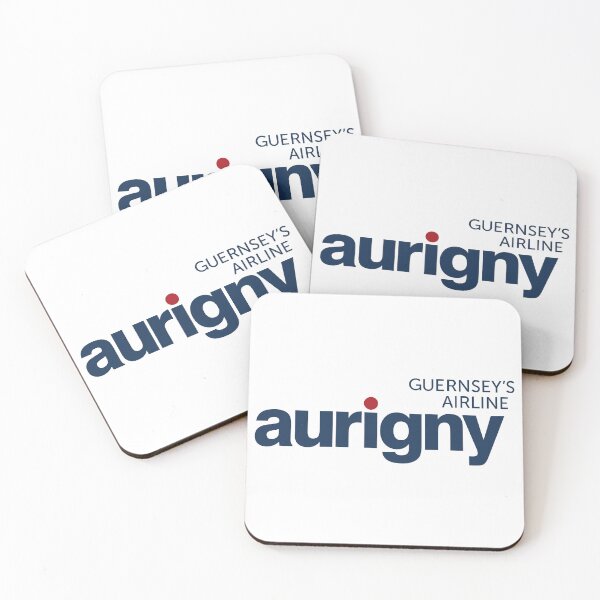 Item preview, Aurigny Guernsey's Airline Logo Navy Blue Wordmark With Red Dot designed and sold by Clothingst.