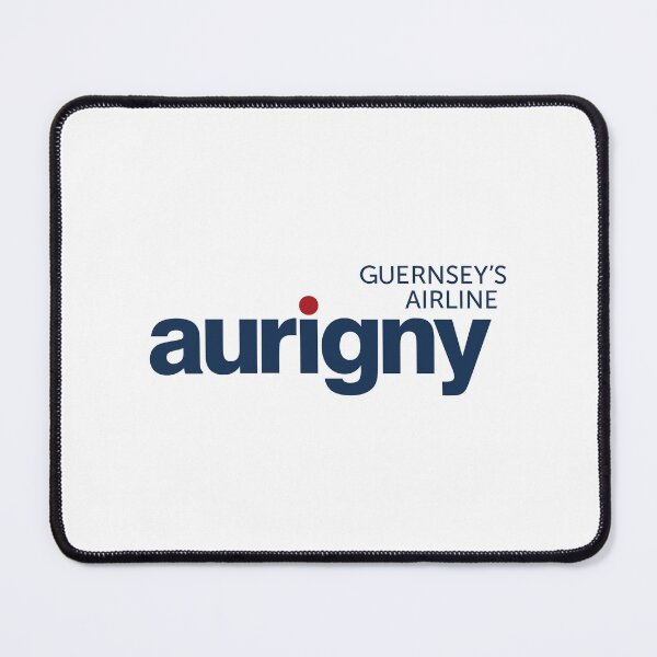 Item preview, Aurigny Guernsey's Airline Logo Navy Blue Wordmark With Red Dot designed and sold by Clothingst.