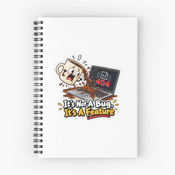 Item preview, Its Not A Bug Its A Feature Programmer Coding Humor Sticker designed and sold by SlapHappyArt.