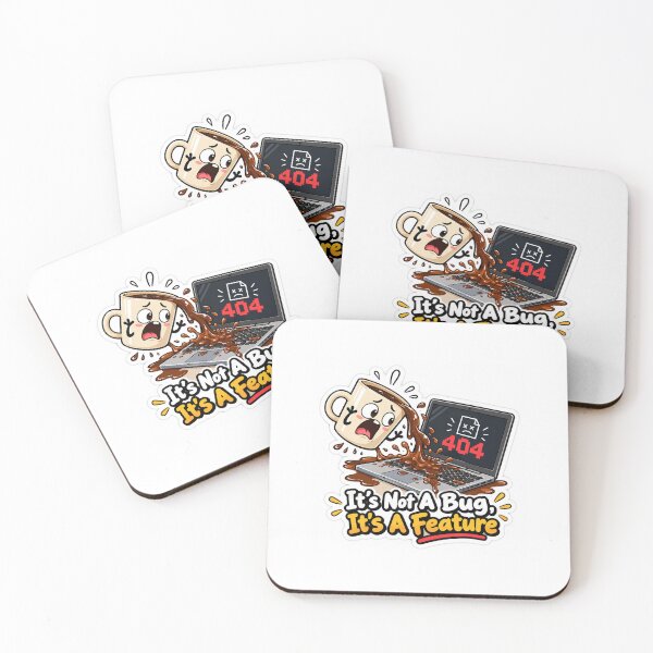 Item preview, Its Not A Bug Its A Feature Programmer Coding Humor Sticker designed and sold by SlapHappyArt.