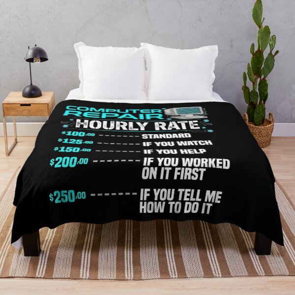 Item preview, Computer Repair Hourly Rate Funny IT Humor designed and sold by Nullframe.
