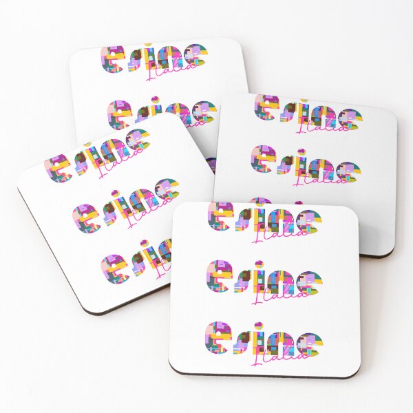 Item preview, Esine, Brescia, Italy, Italia, colorful typography design for travellers designed and sold by Wanderful-roads.
