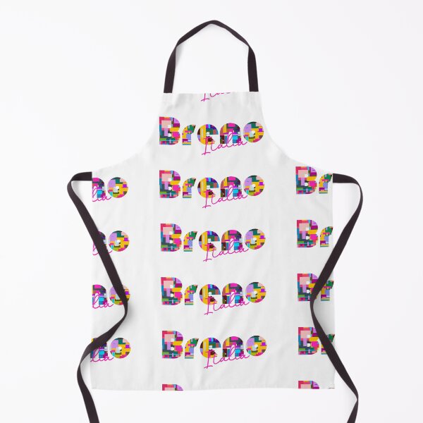 Item preview, Breno, Brescia, Italy, Italia, colorful typography design for travellers designed and sold by Wanderful-roads.