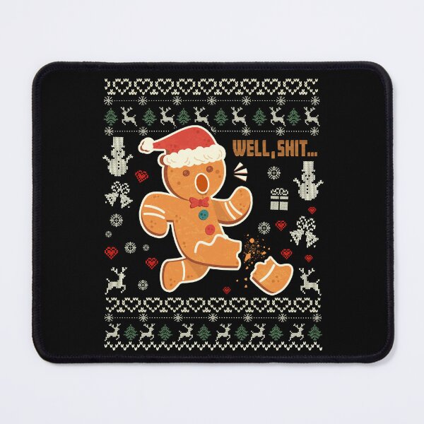 Item preview, Well Shit Gingerbread Man Broken Leg Ugly Christmas Sweater designed and sold by elongatedjazz.