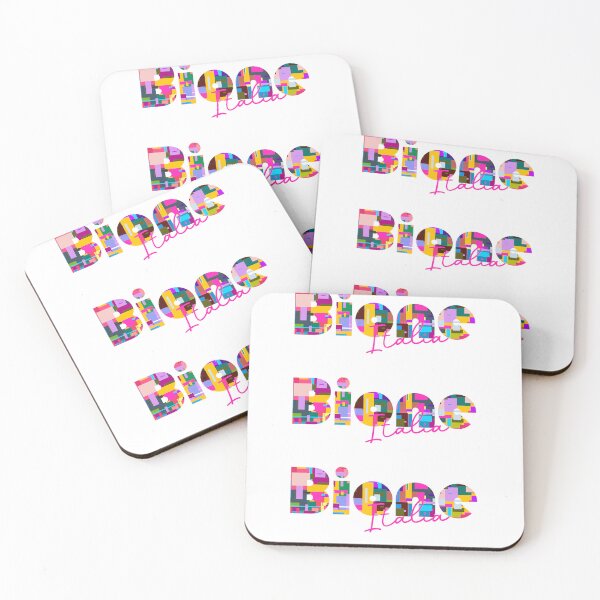 Item preview, Bione, Brescia, Italy, Italia, colorful typography design for travellers designed and sold by Wanderful-roads.