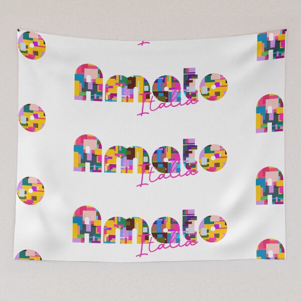 Item preview, Amato, Catanzaro, Italy, Italia, colorful typography design for travellers designed and sold by Wanderful-roads.