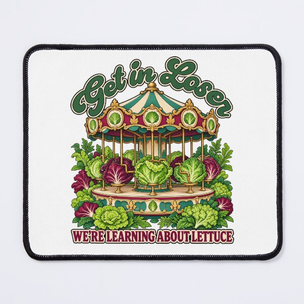 Item preview, Get In Loser We're Learning About Lettuce Funny Vintage Carousel Gardening designed and sold by GibasVisuals.