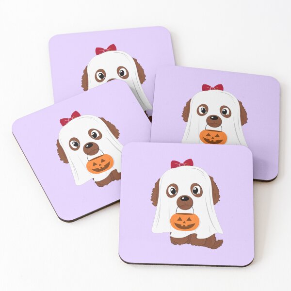 Item preview, Spooky Apricot Red Toy Poodle designed and sold by Cat N' Doodles.
