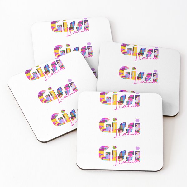 Item preview, Gissi, Chieti, Italy, Italia, colorful typography design for travellers designed and sold by Wanderful-roads.