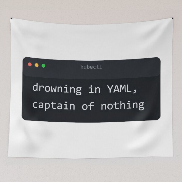 Item preview, Drowning in YAML Captain of Nothing Terminal Humor designed and sold by Bianca Oltean.