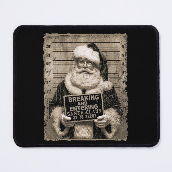 Item preview, Santa Claus Breaking And Entering Funny Christmas Mugshot designed and sold by elongatedjazz.