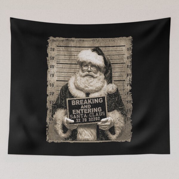 Item preview, Santa Claus Breaking And Entering Funny Christmas Mugshot designed and sold by elongatedjazz.