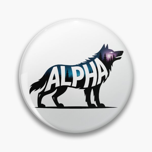 Item preview, Alpha Wolf Script Lettering Wild Nature designed and sold by LoFizzy.