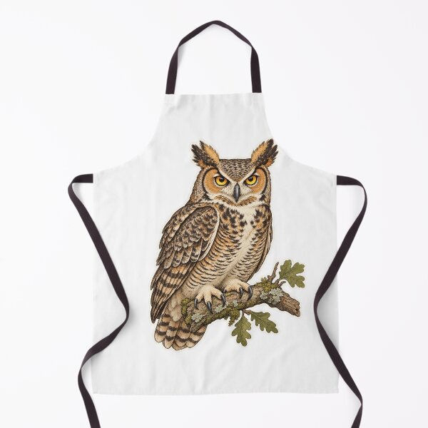 Item preview, Alert Great Horned Owl designed and sold by OddlyNatural.