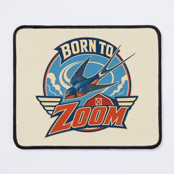 Item preview, Barn Swallow Born To Zoom Vintage Air Show Aviation Bird designed and sold by shifumart.