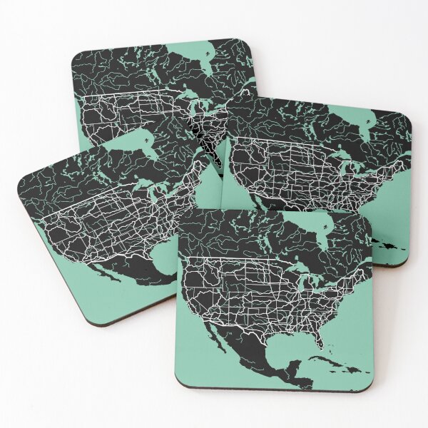 Item preview, United States Map USA North America designed and sold by MapsByLeo.