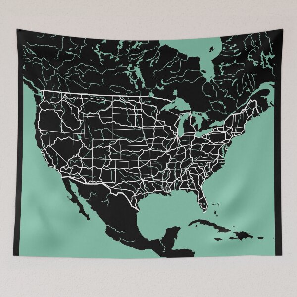 Item preview, United States Map USA North America designed and sold by MapsByLeo.