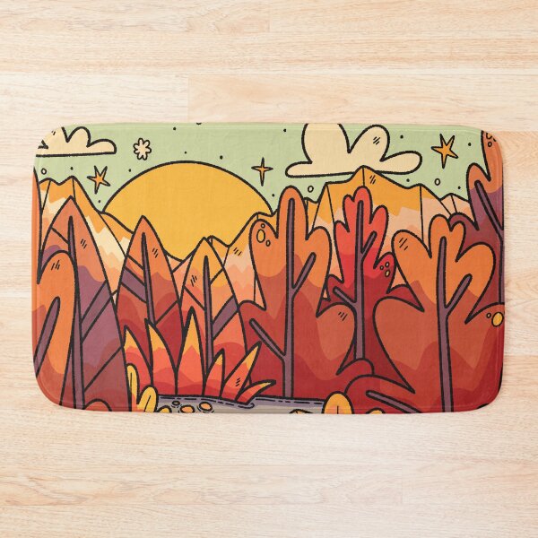 Item preview, Autumn river forest designed and sold by Swadeillustrations.