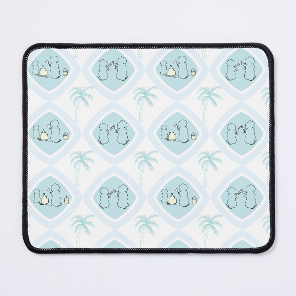 Item preview, Doggie beach day sandcastle in greens designed and sold by Quiet Waters Design.