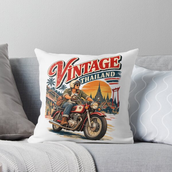 Item preview, Vintage Thailand Motorcycle – Classic Retro Bike Adventure designed and sold by Pali's shop.