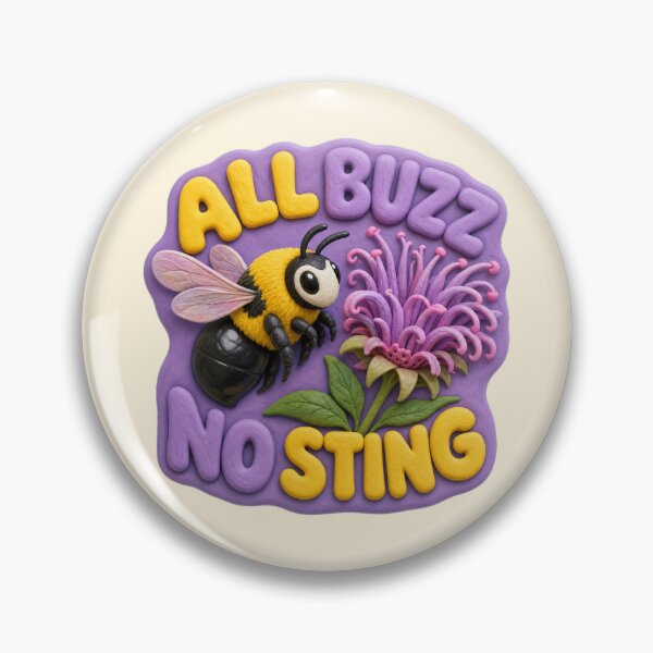 Item preview, Carpenter Bee All Buzz No Sting Cute Clay 3D Pollinator Art designed and sold by shifumart.