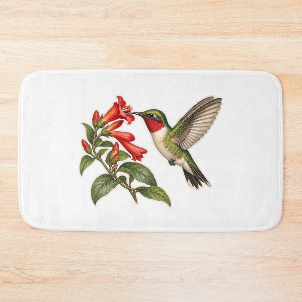 Item preview, Hummingbird with a Flower designed and sold by OddlyNatural.