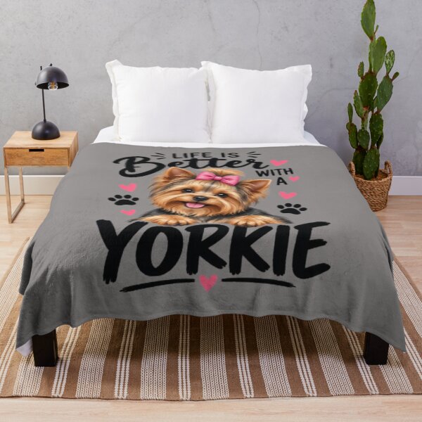 Item preview, Life Is Better With A Yorkie - Cute Yorkshire Terrier Dog Lover designed and sold by Yorkie Magic Studio .