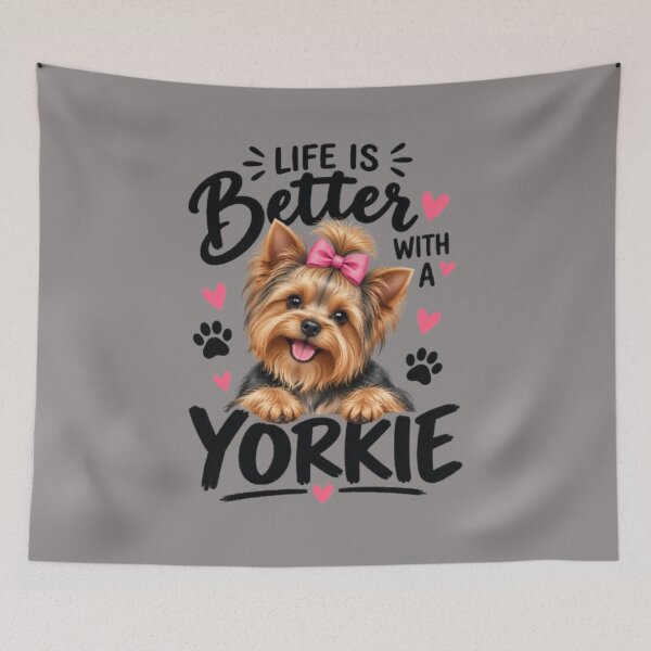 Item preview, Life Is Better With A Yorkie - Cute Yorkshire Terrier Dog Lover designed and sold by Yorkie Magic Studio .