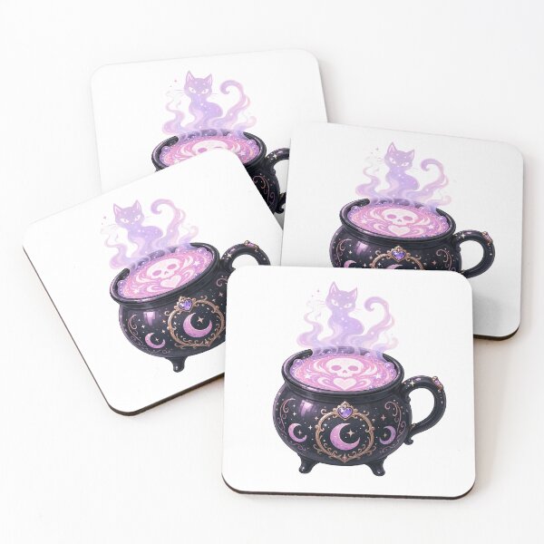 Item preview, Pastel Goth Potion Coffee Cauldrons Witchy Cafe Magic designed and sold by CoolCrazyChaos.