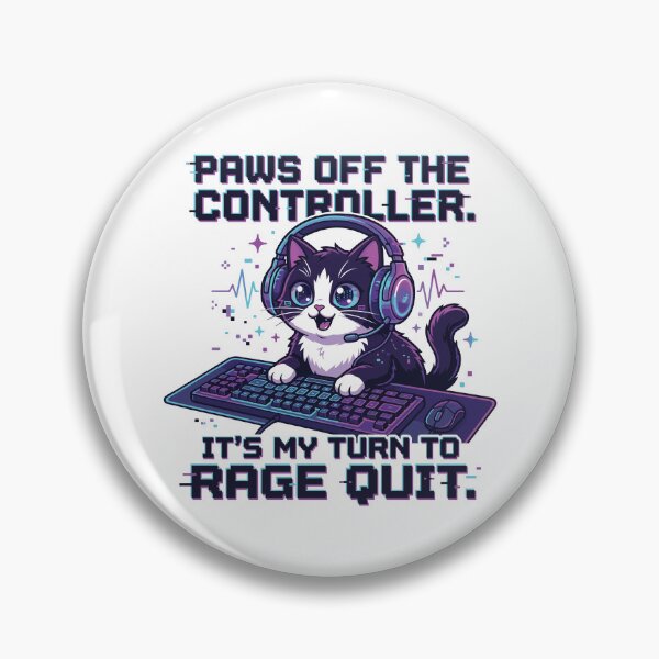 Item preview, Paws Off The Controller My Turn To Rage Quit - Funny Gamer Cat    designed and sold by azzam-13.