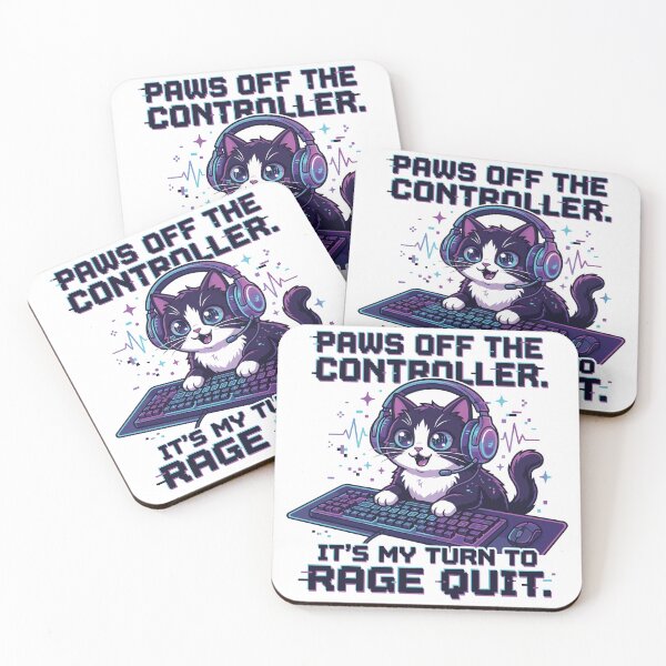 Item preview, Paws Off The Controller My Turn To Rage Quit - Funny Gamer Cat    designed and sold by azzam-13.