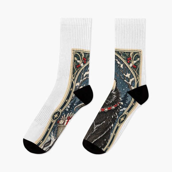 Item preview, Vintage Funny Folklore Krampus Boop Yule Cat Meme Christmas designed and sold by 68MadagascarZoo.