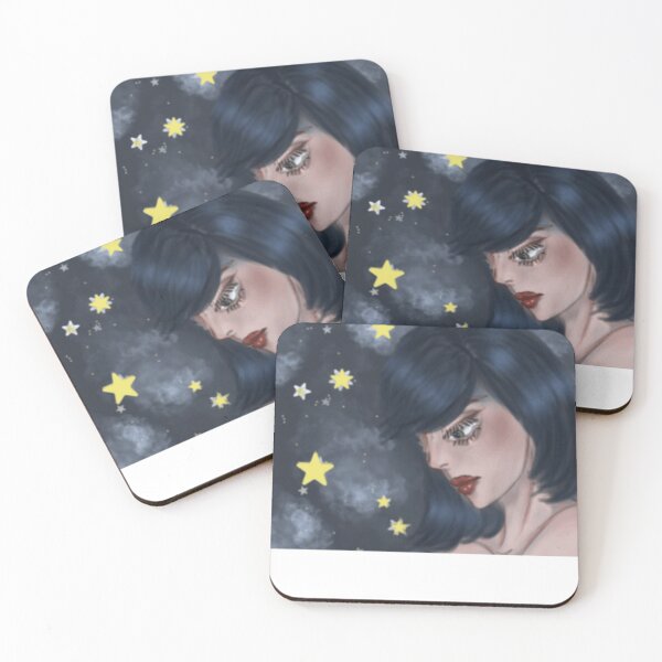 Item preview, Dreamy Night Girl  Starry Sky Aesthetic Portrait  designed and sold by meyteraons.