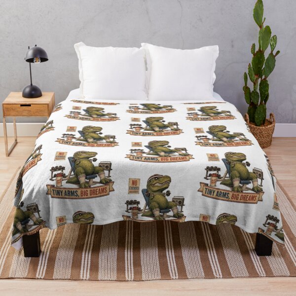 Item preview, Funny T-Rex Bench Press Tiny Arms Big Dreams Gym Humor designed and sold by CoolCrazyChaos.