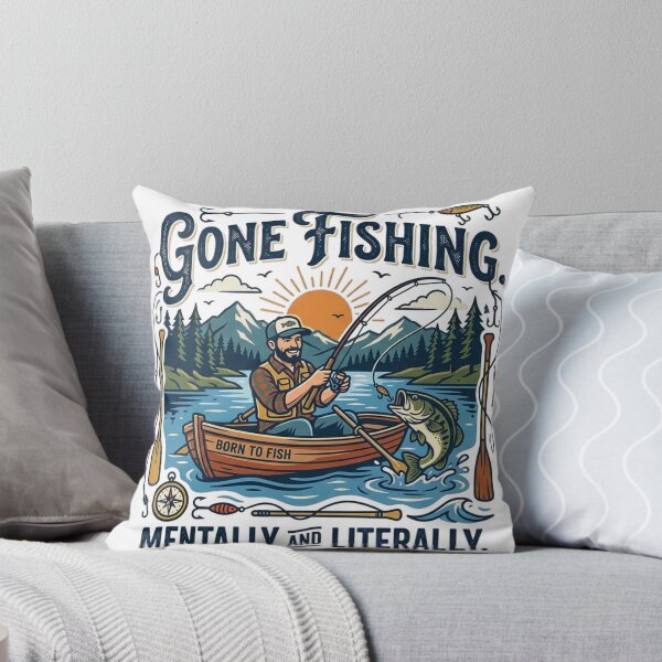 Item preview, Gone Fishing Mentally and Literally designed and sold by Urban Clothes Market.