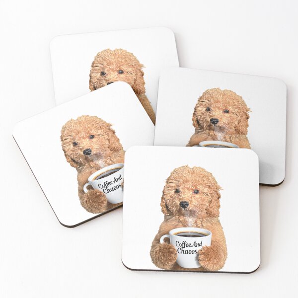 Item preview, Coffee And Chaos Cute Poodle Dog Coffee Lover Design designed and sold by CoffeeAndChao.