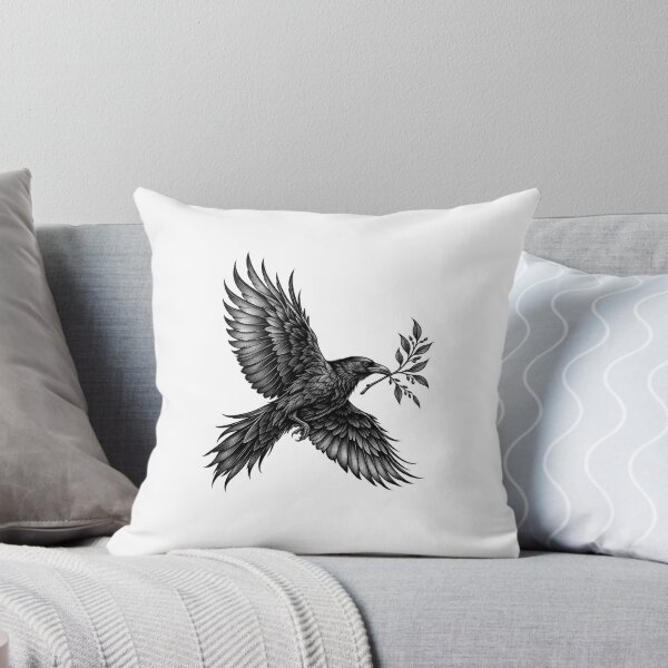 Item preview, Raven carrying a twig designed and sold by OddlyNatural.