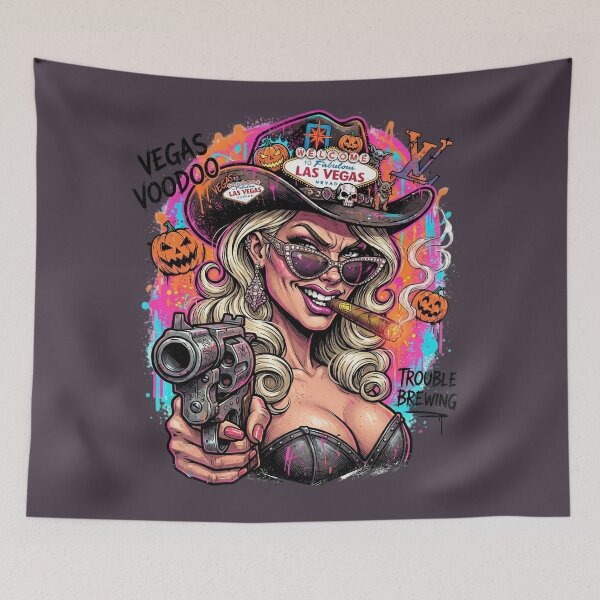 Item preview, Mafia Woman Gun Cigar Pumpkin Halloween designed and sold by Voodoo Store Paranormal Collections.