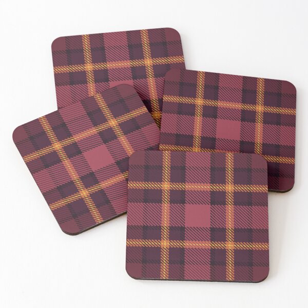 Item preview, Mulled Wine Tartan – Spiced Burgundy Plum and Cinnamon Gold Plaid designed and sold by 89BLACK.