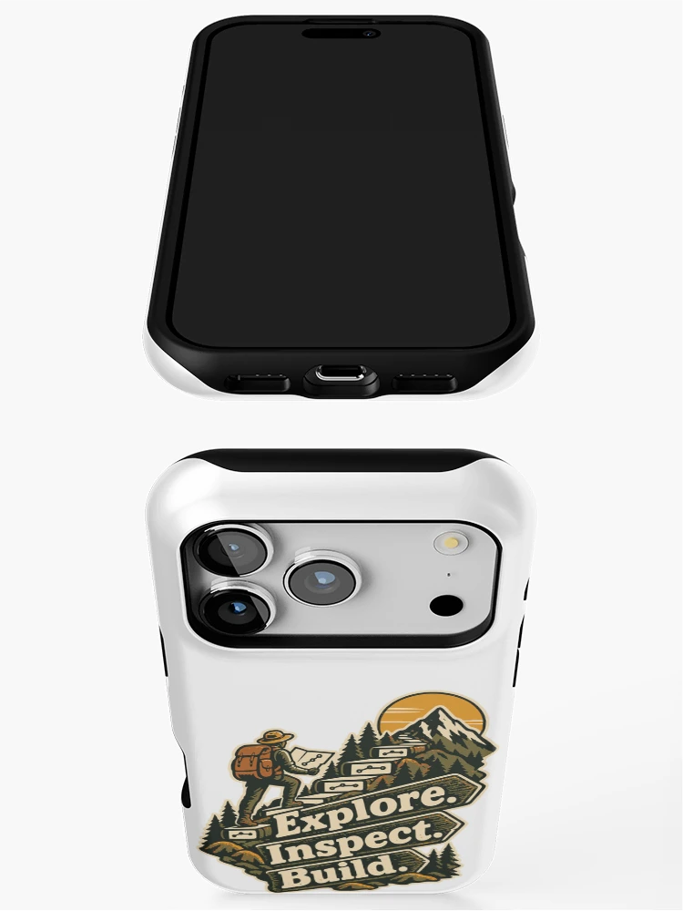 Thumbnail 3 of 4, iPhone Case, Explore Inspect Build Repository Expedition Graphic designed and sold by ThreadQuirk.