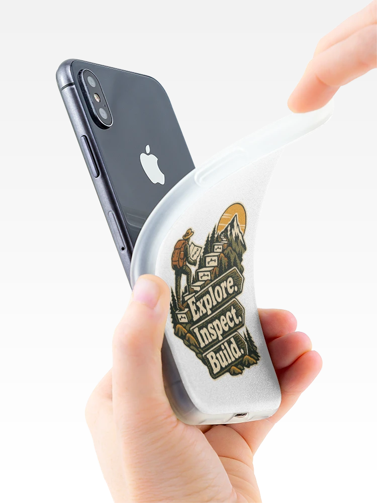 Thumbnail 4 of 5, iPhone Case, Explore Inspect Build Repository Expedition Graphic designed and sold by ThreadQuirk.