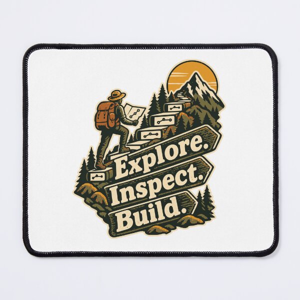 Item preview, Explore Inspect Build Repository Expedition Graphic designed and sold by ThreadQuirk.