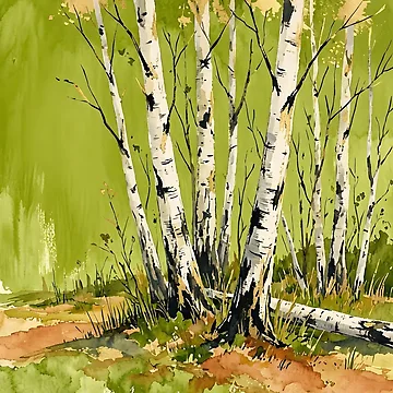 Artwork thumbnail, Birch Tree by GraphicsClub