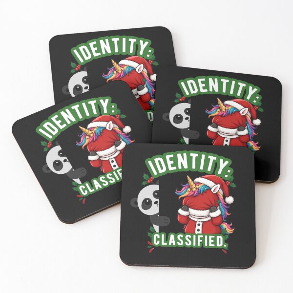 Item preview, Identity Classified Funny Christmas Panda Unicorn Santa Sarcastic designed and sold by Sitred123.