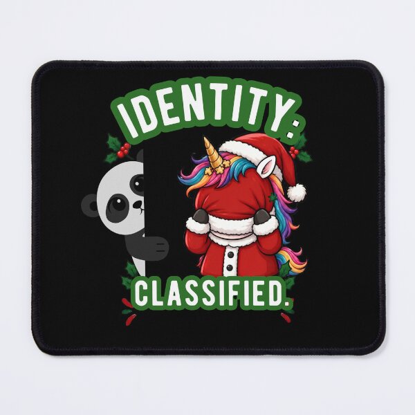 Item preview, Identity Classified Funny Christmas Panda Unicorn Santa Sarcastic designed and sold by Sitred123.