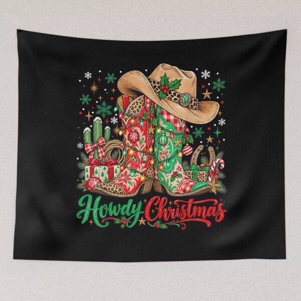 Item preview, Howdy Christmas Family Pajamas Western Boots Cowgirl Cowboy  designed and sold by Altenpendinton.
