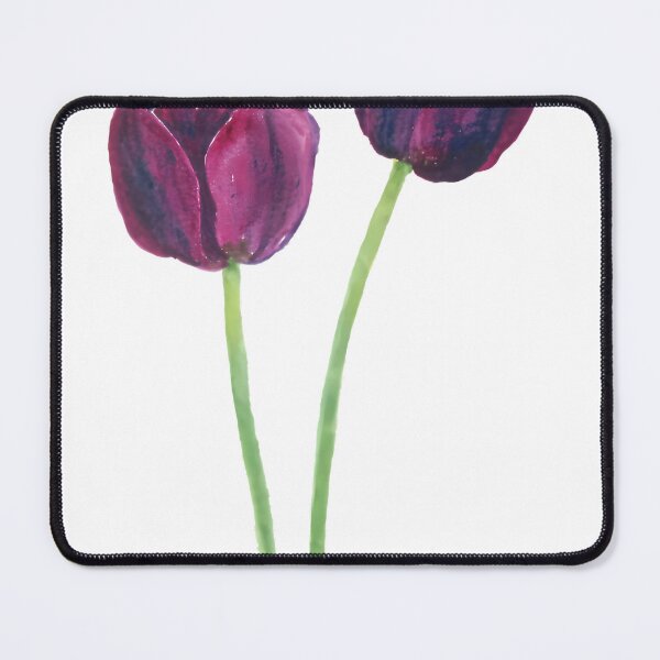 Item preview, Hand Painted Two Purple Tulips Watercolor designed and sold by boraskylinnayKa.